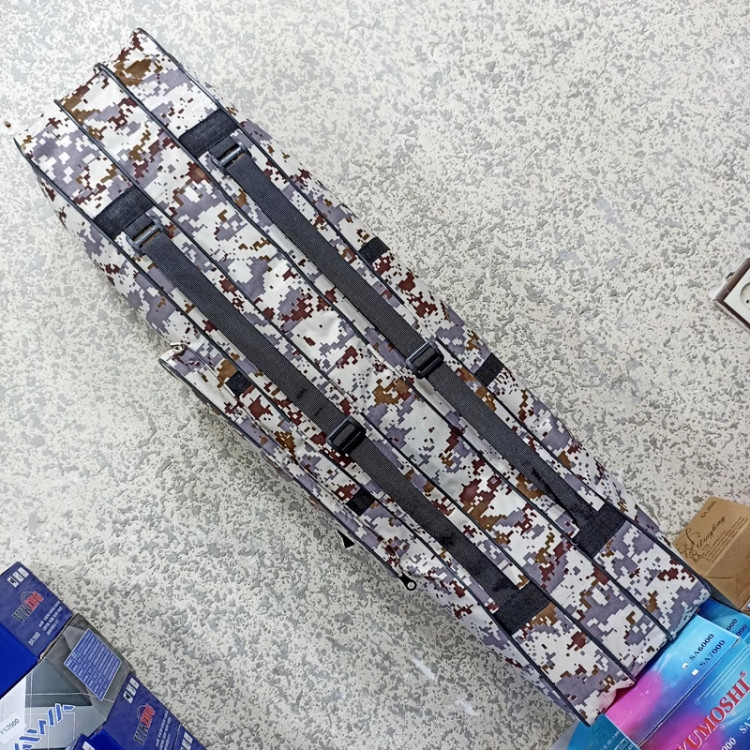 کیف ماهیگیری سه زیپ 90 سانت برزنتی کیف ماهیگیری مناسب چوب ماهیگیری و چرخ ماهیگیری