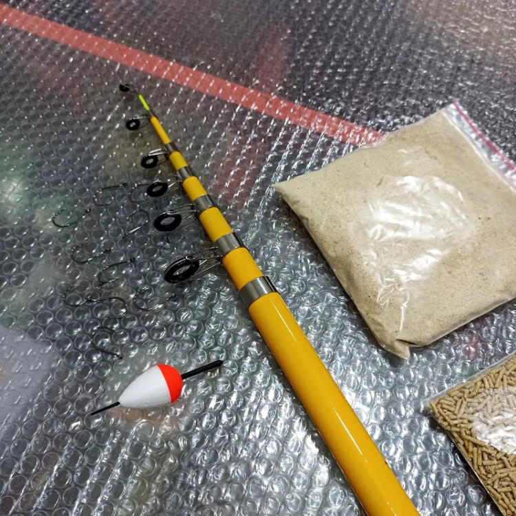 ست ماهیگیری چوب 360 سانت و چرخ 6000 چوب استار چرخ کوانهای نخ ماهیگیری قلاب شناور پک ماهیگیری