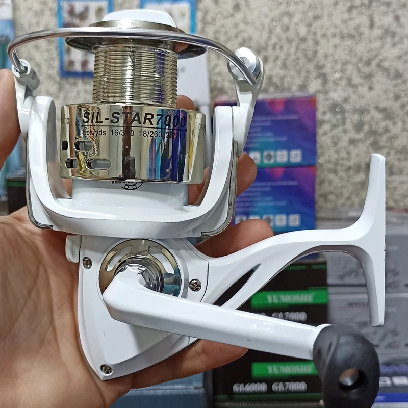 چرخ ماهیگیری 7000 برند وایکینگ مدل Sil star7000 مناسب برای چوب ماهیگیری لنسر ماهیگیری