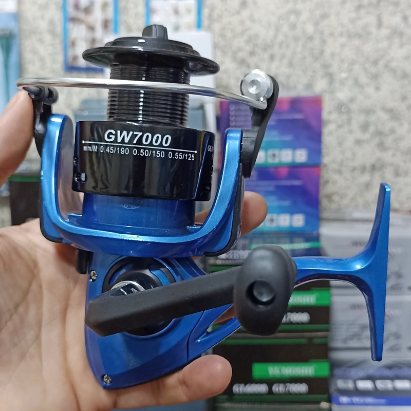 چرخ ماهیگیری 7000 برند وایکینگ مدل GW7000 مناسب برای چوب ماهیگیری لنسر ماهیگیری