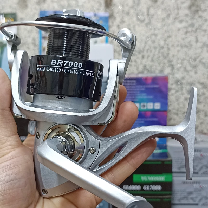 چرخ ماهیگیری 7000 برند وایکینگ مدل BRsilver7000 مناسب برای چوب ماهیگیری لنسر ماهیگیری