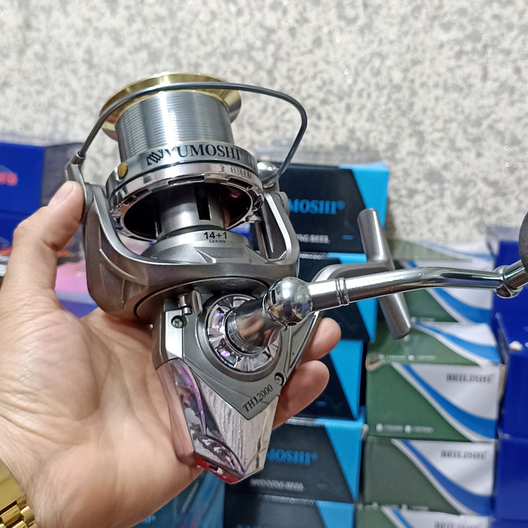 چرخ ماهیگیری قدرتی برند یوموشی مدل TH مناسب برای چوب ماهیگیری لنسر ماهیگیری