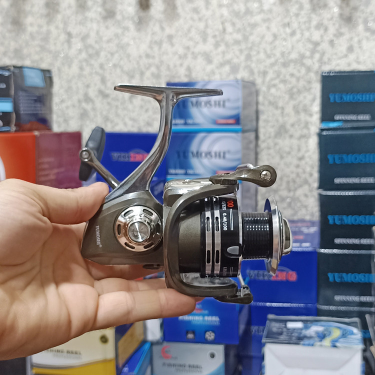 چرخ ماهیگیری 5000 برند یوموشی مدل BY 5000 تمام فلزی مناسب برای چوب ماهیگیری لنسر ماهیگیری