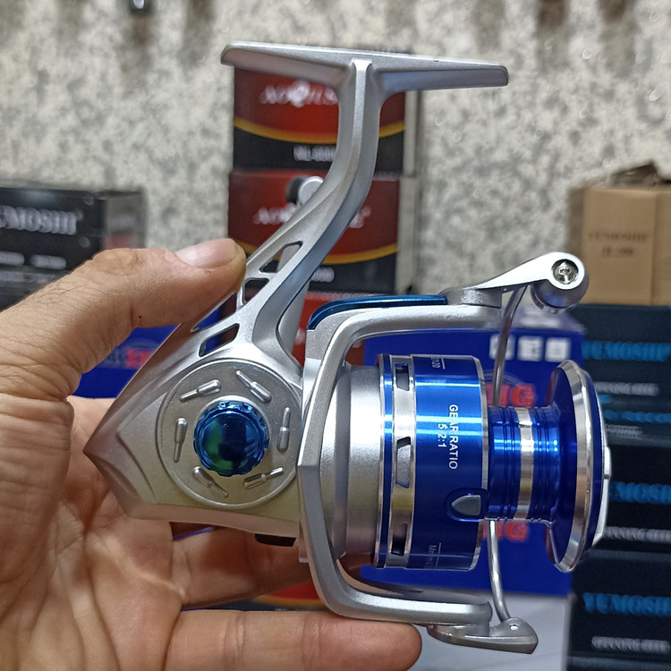 چرخ ماهیگیری 6000 برند مستر مدل AC silver 6000 مناسب برای چوب ماهیگیری لنسر ماهیگیری
