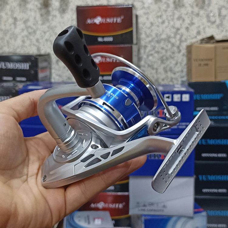 چرخ ماهیگیری 6000 برند مستر مدل AC silver 6000 مناسب برای چوب ماهیگیری لنسر ماهیگیری