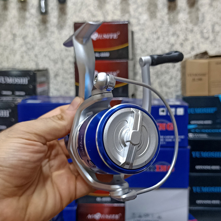 چرخ ماهیگیری 6000 برند مستر مدل AC silver 6000 مناسب برای چوب ماهیگیری لنسر ماهیگیری